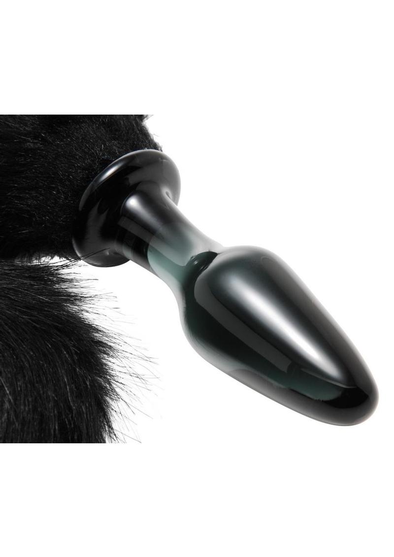 Tailz Midnight Fox Tail Glass Butt Plug With Tail