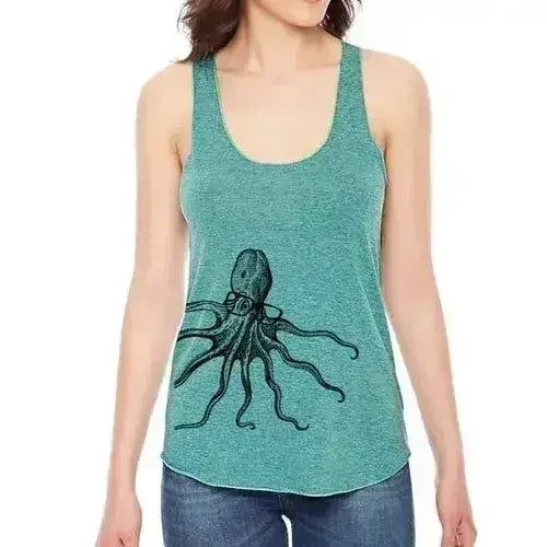 Octopus spectacles racerback tank top