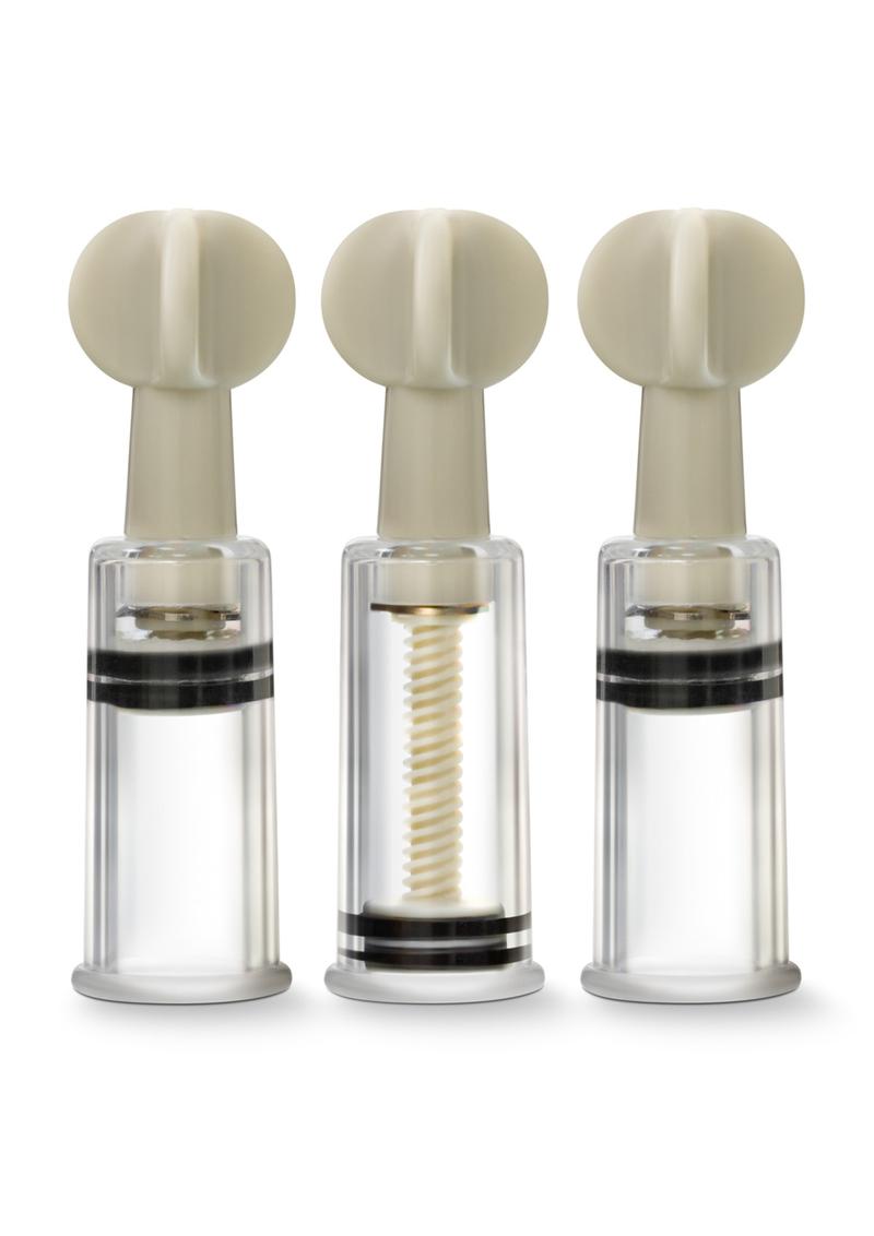 Temptasia Clit and Nipple Twist Suckers Set of 3 Adjustable Suction