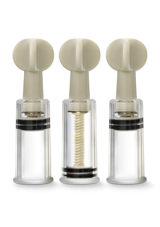 Temptasia Clit and Nipple Twist Suckers Set of 3 Adjustable Suction