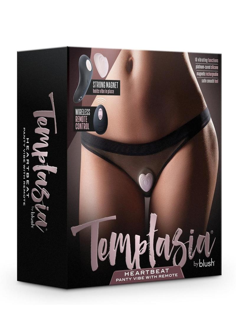 Temptasia Heartbeat Panty Vibe with Remote Rechargeable Silicone