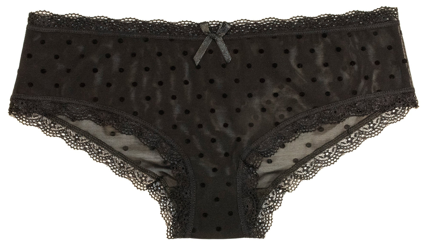Polka Dot Mesh and Lace Hipster