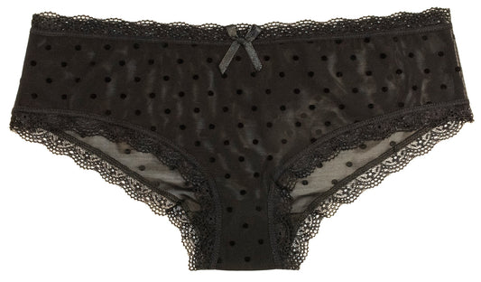 Polka Dot Mesh and Lace Hipster