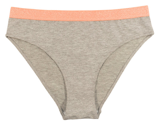 High Waist Cotton Cheeky with Shimmer Elastic