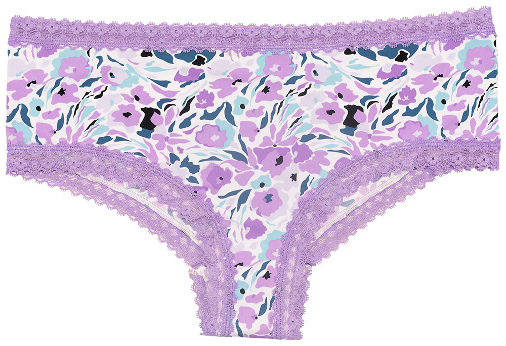Purple Micro Hipster with Lace Trim