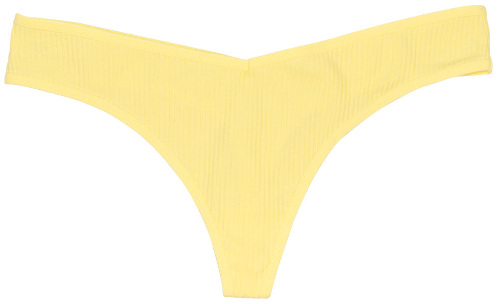 Cotton Rib Thong