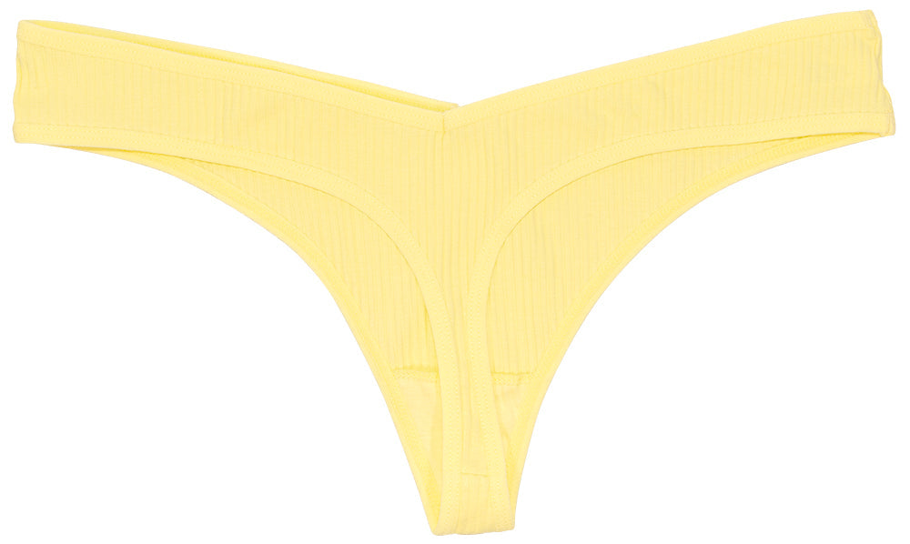 Cotton Rib Thong