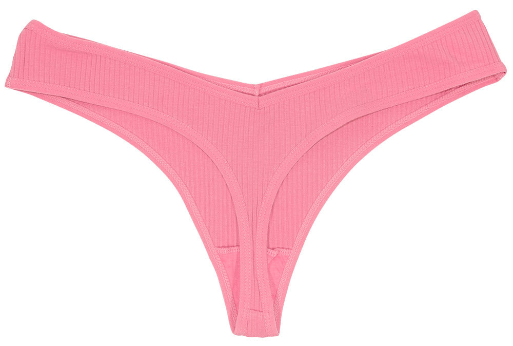 Cotton Rib Thong
