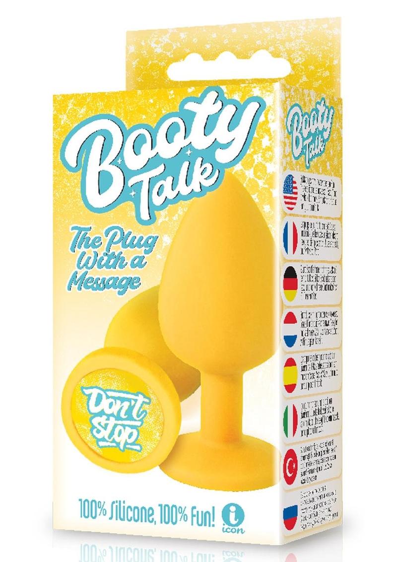 Booty Talk Silicone Butt Plug Don’t Stop Message
