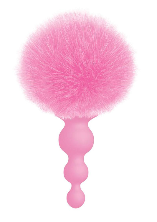 The 9’s Cotton Tails Silicone Beaded Bunny Tail Butt Plug