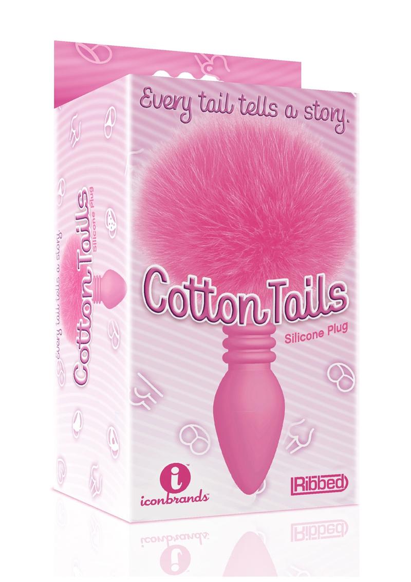 Cotton Tails Silicone Ribbed Bunny Tail Butt Plug
