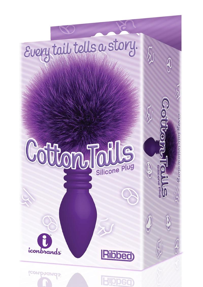 Cotton Tails Silicone Ribbed Bunny Tail Butt Plug