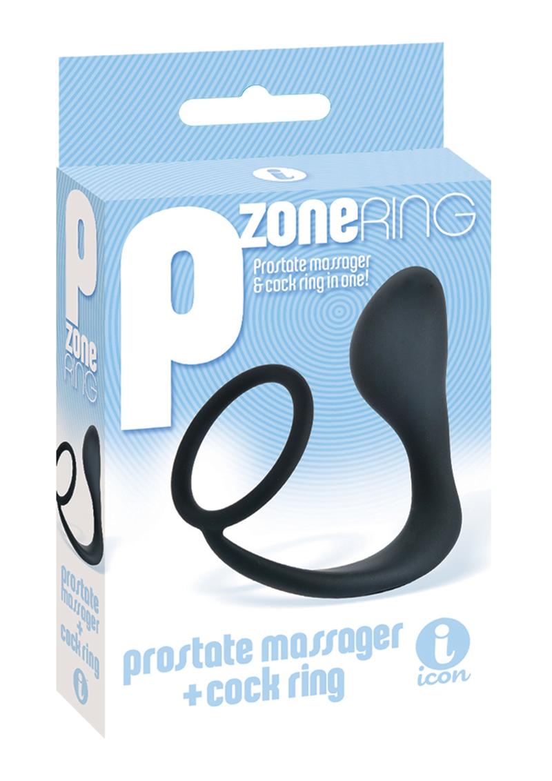 P-Zone Silicone Prostate Massager And Cock Ring Dual Pleasure Design