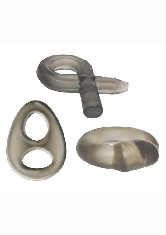 Phat Rings 3-Pack TPR Soft Cock Rings With Thick And High-Stretch Variety