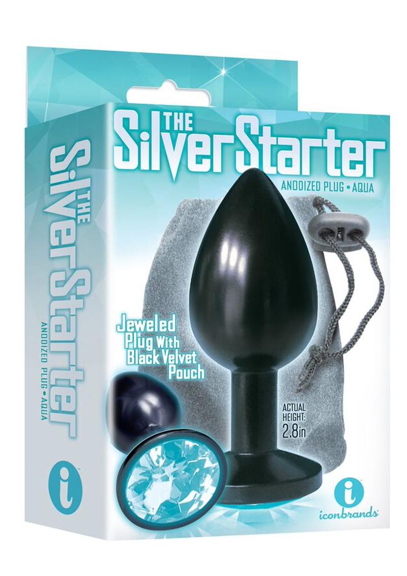 The Silver Starter Bejeweled Stainless Steel Butt Plug