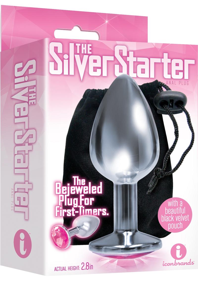 The Silver Starter Bejeweled Stainless Steel Plug