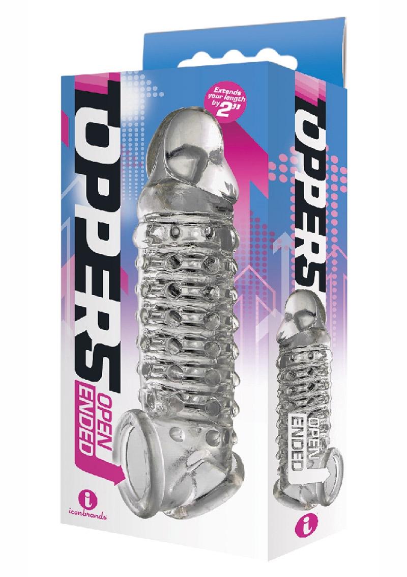 The 9's Toppers Open-Ended Ribbed and Nubbed Penis Extender