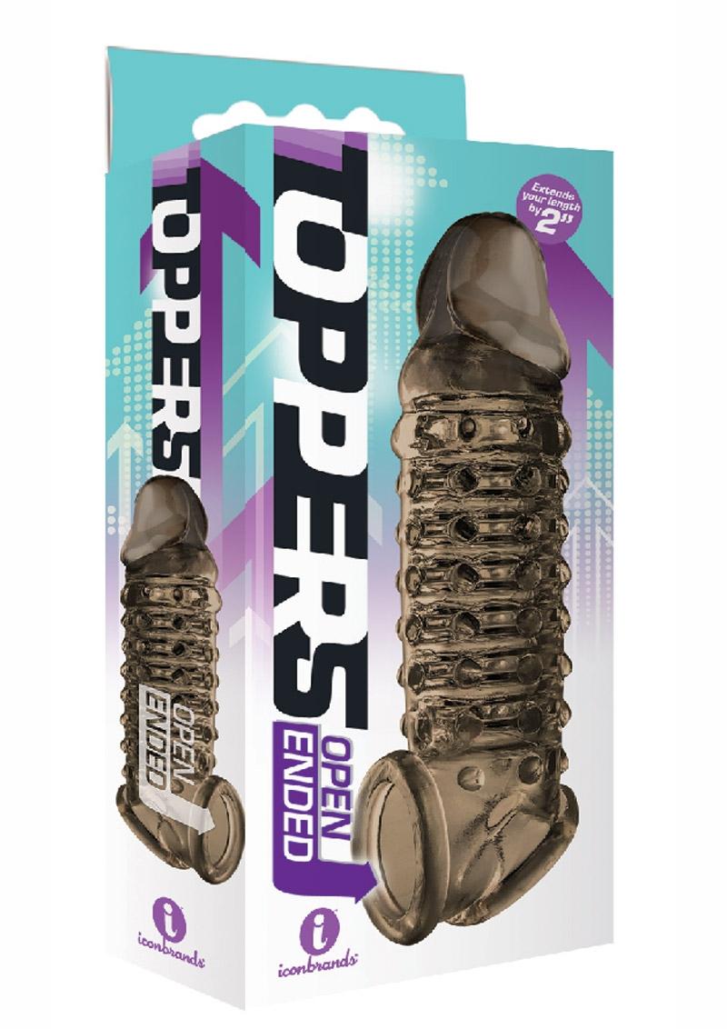 The 9's Toppers Open-Ended Ribbed and Nubbed Penis Extender