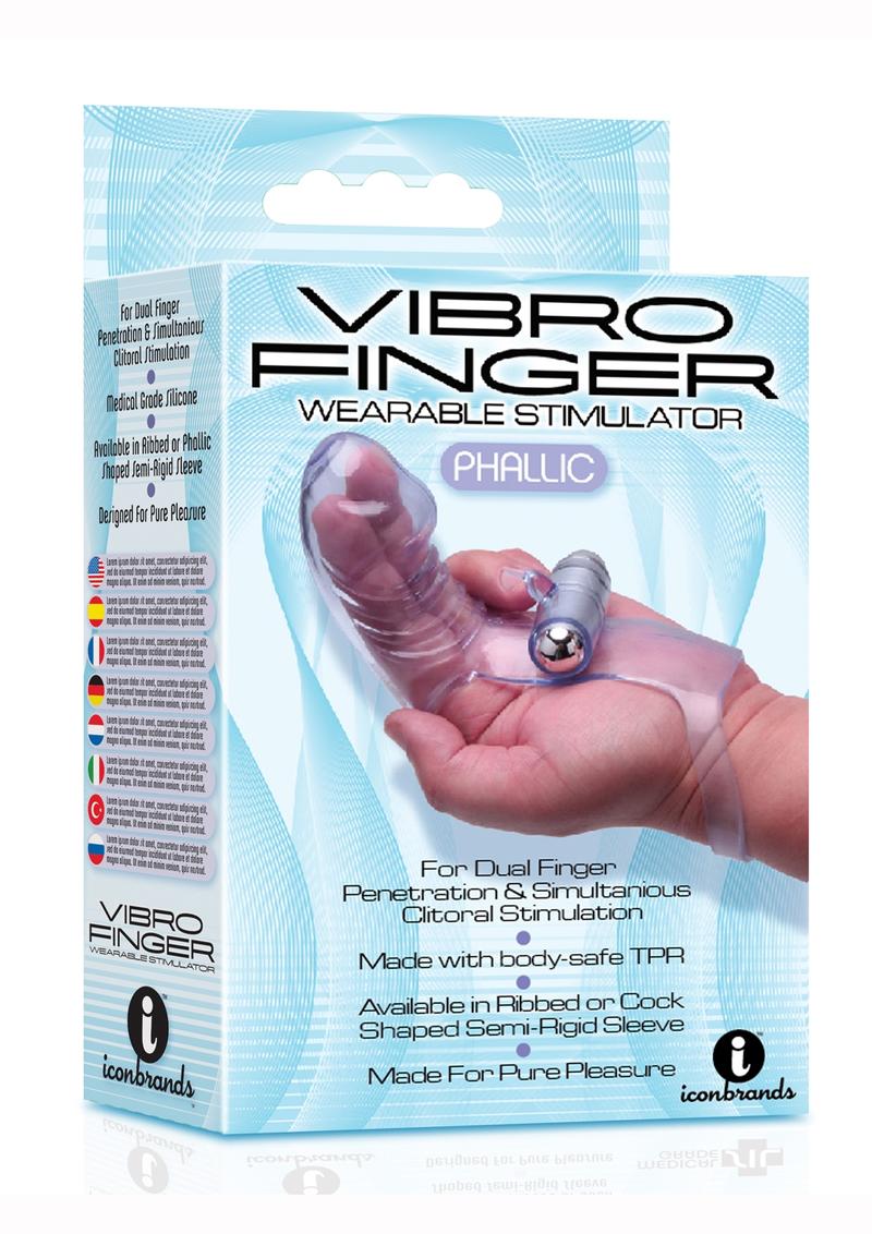 VibroFinger Wearable Stimulator Phallic Shape with Bullet Vibe