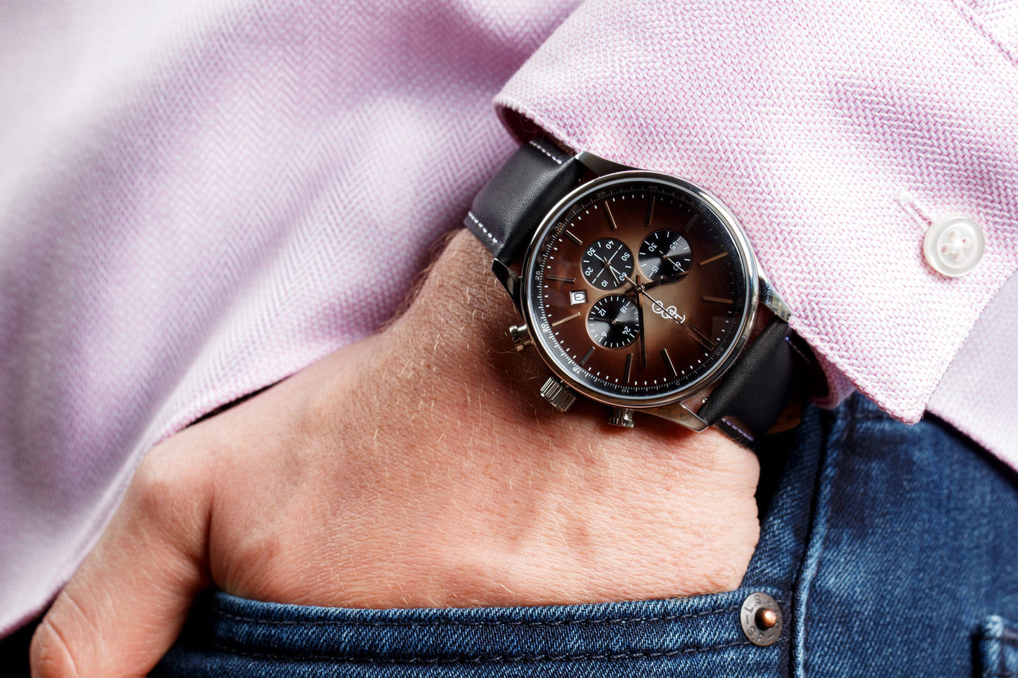 Brown Retro Chronograph