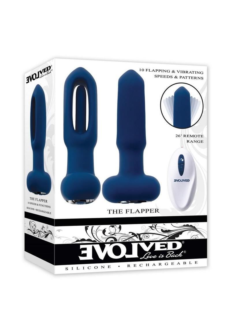 The Flapper Silicone Anal Plug - 10 Speeds Remote