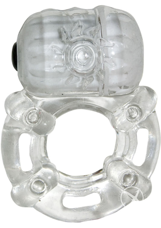 The Macho Crystal Collection Pulsating Erection Vibrating Cock Ring