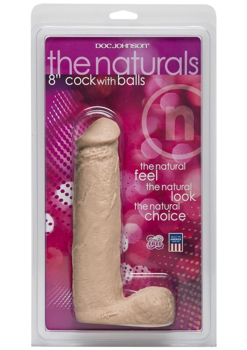 The Naturals Cock with Balls Vanilla by Doc Johnson