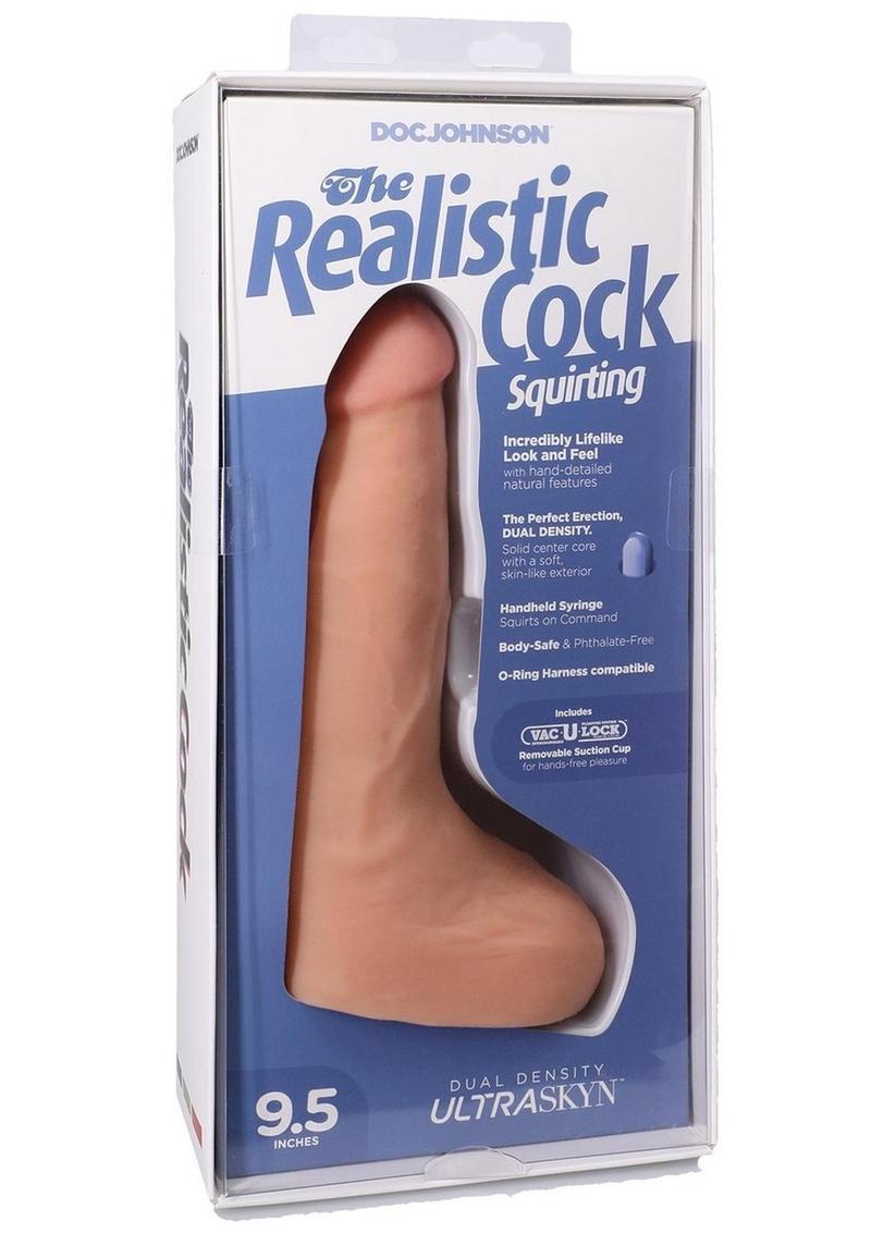Realistic Cock ULTRASKYN Squirting Dildo VAC-U-LOCK Suction Cup
