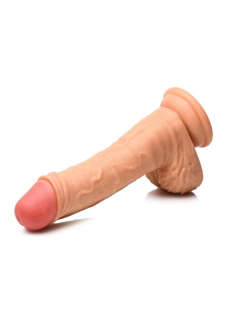 Thinz 7" Uncut Dildo with Balls Realistic Vanilla Dildo