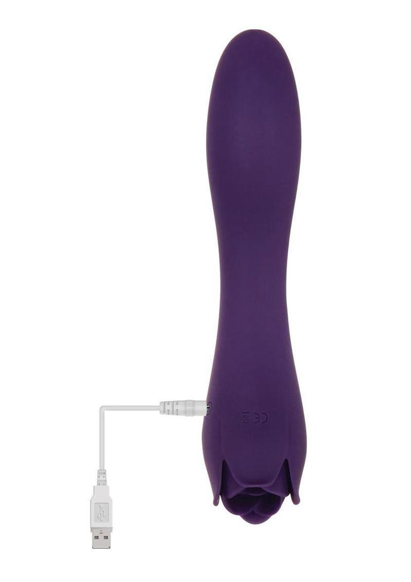 Thorny Rose Dual-Action Rechargeable Silicone Vibrator