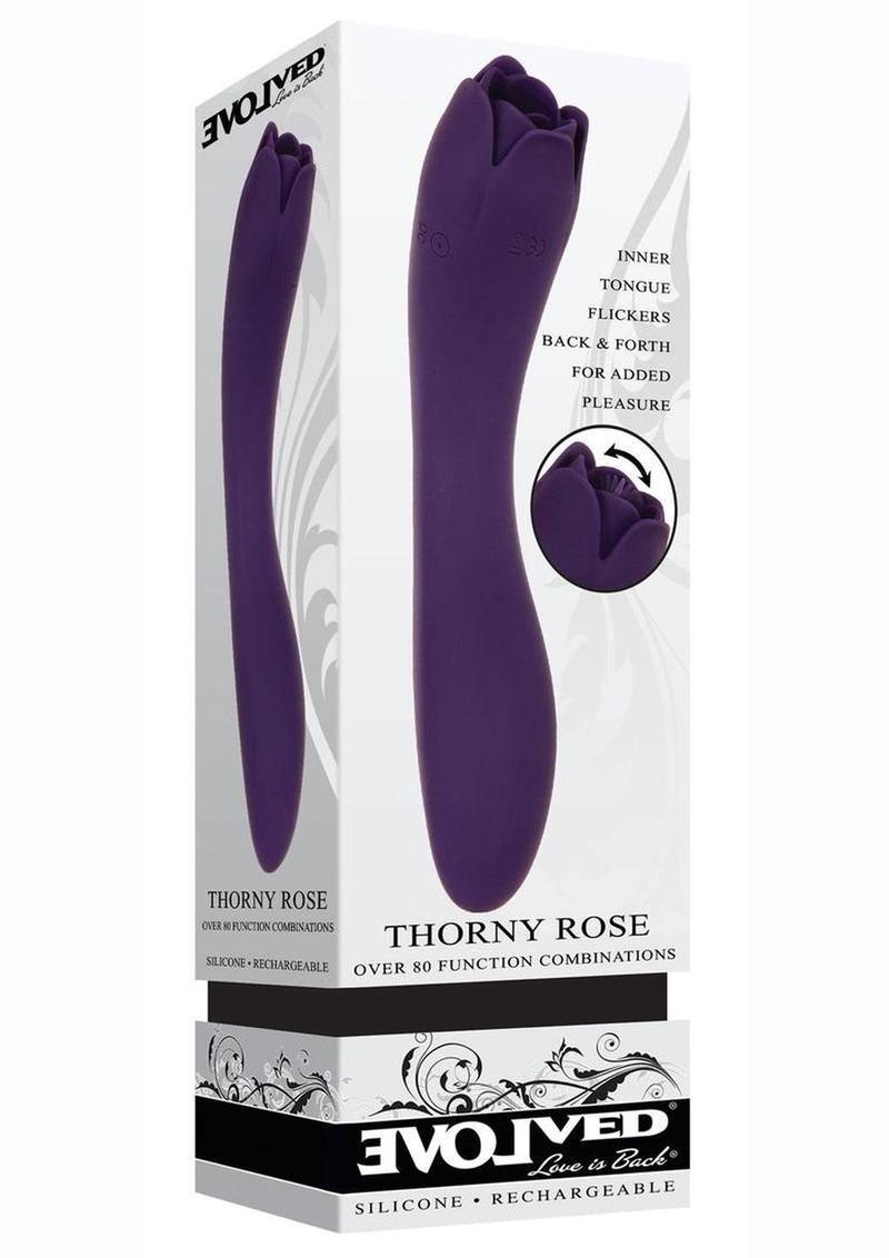 Thorny Rose Dual-Action Rechargeable Silicone Vibrator