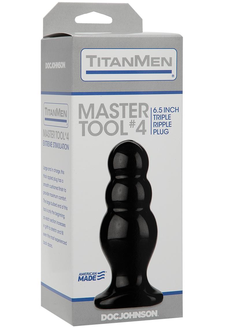 TitanMen Master Tool #4 Triple Ripple Anal Plug Extreme Stimulation