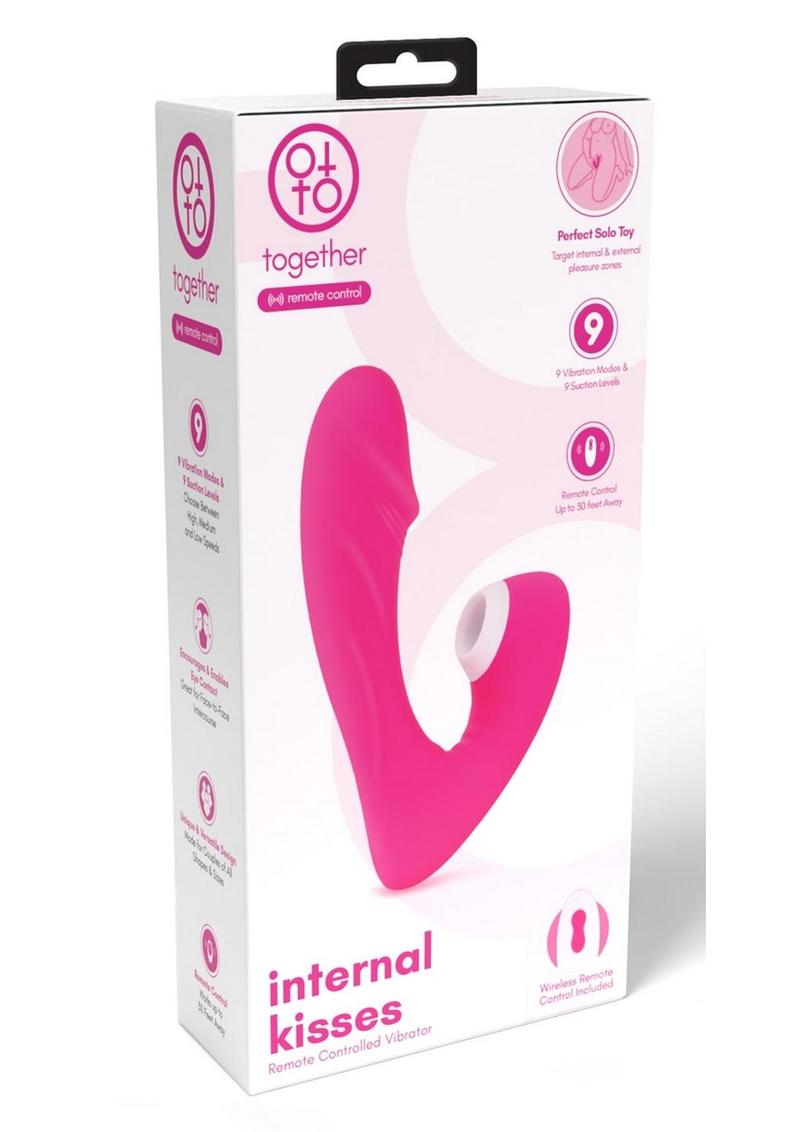 Together Internal Kisses Silicone Remote Control Vibrator