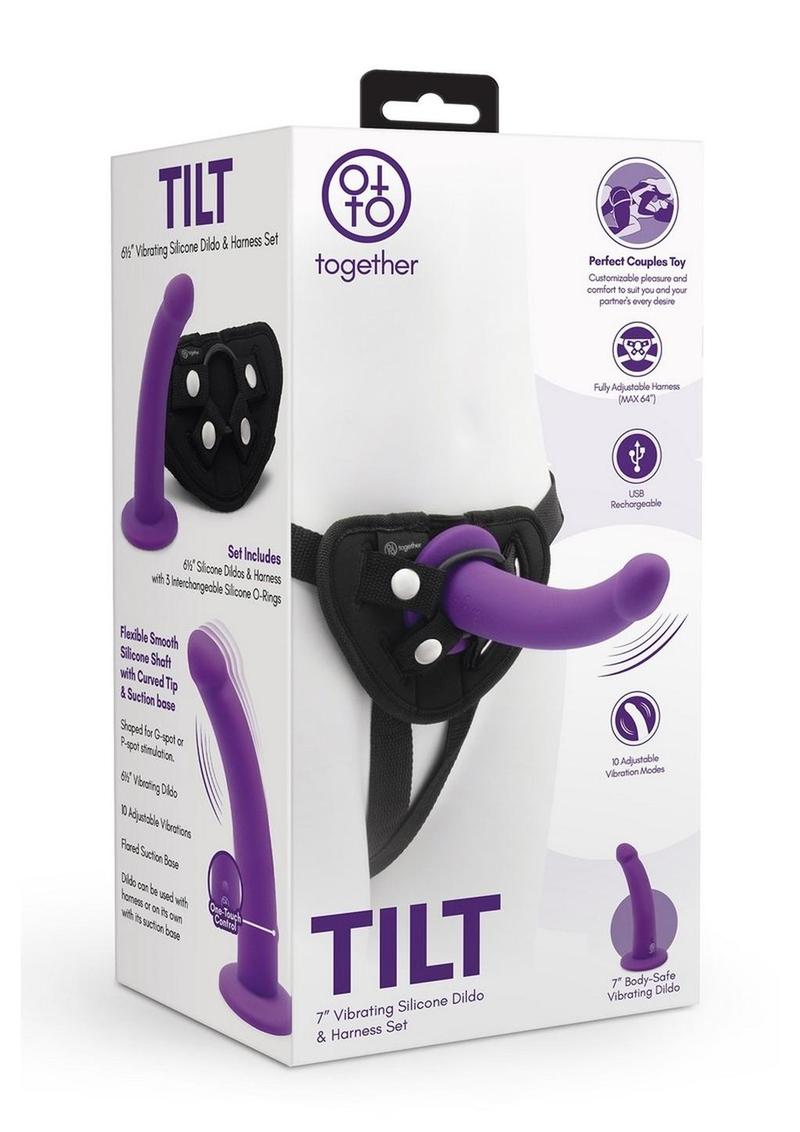 Together Toys TILT Vibrating Silicone Dildo Harness Set