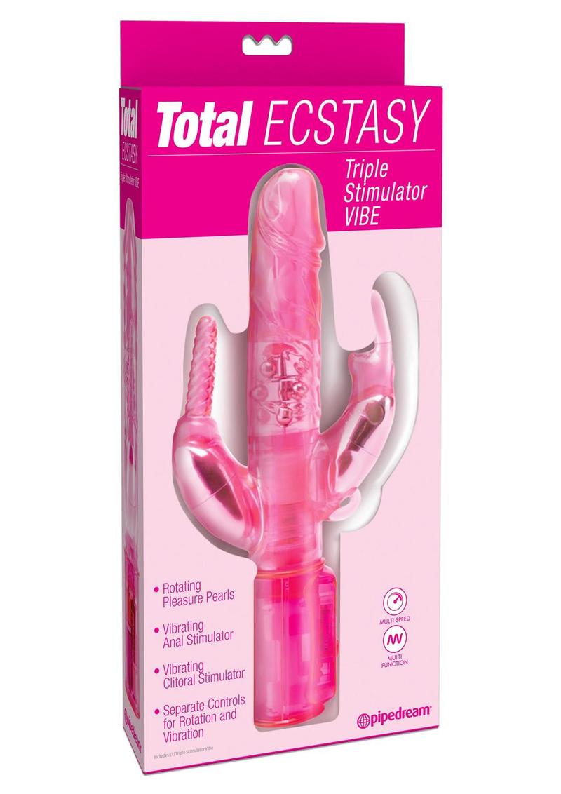 Total Ecstasy Triple Rotating Stimulator Rabbit Vibrator