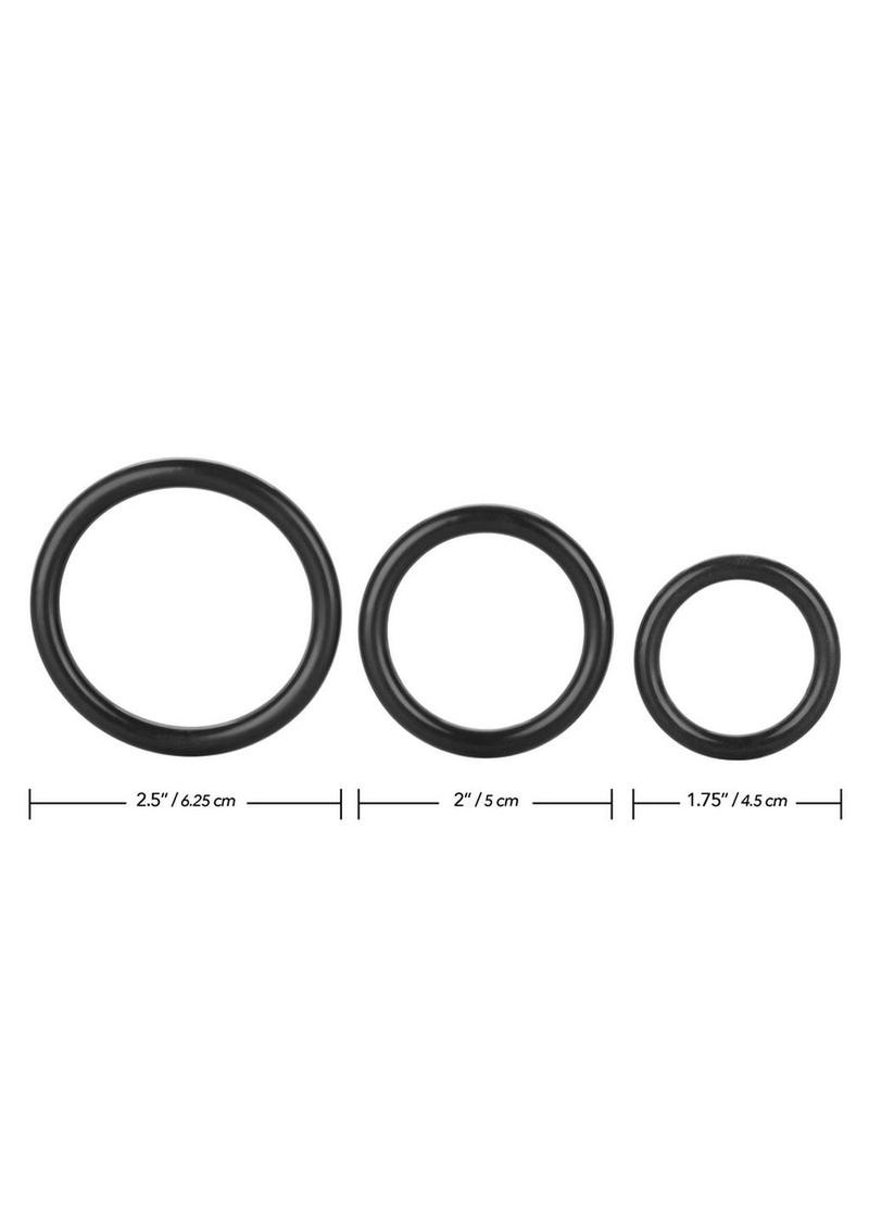 Tri Rings Multi Color Cock Ring Set