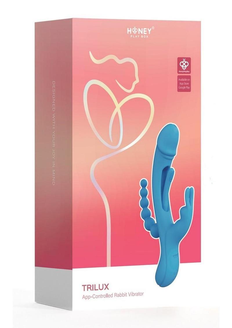 Trilux App-Controlled Silicone Rabbit Vibrator with Anal Beads