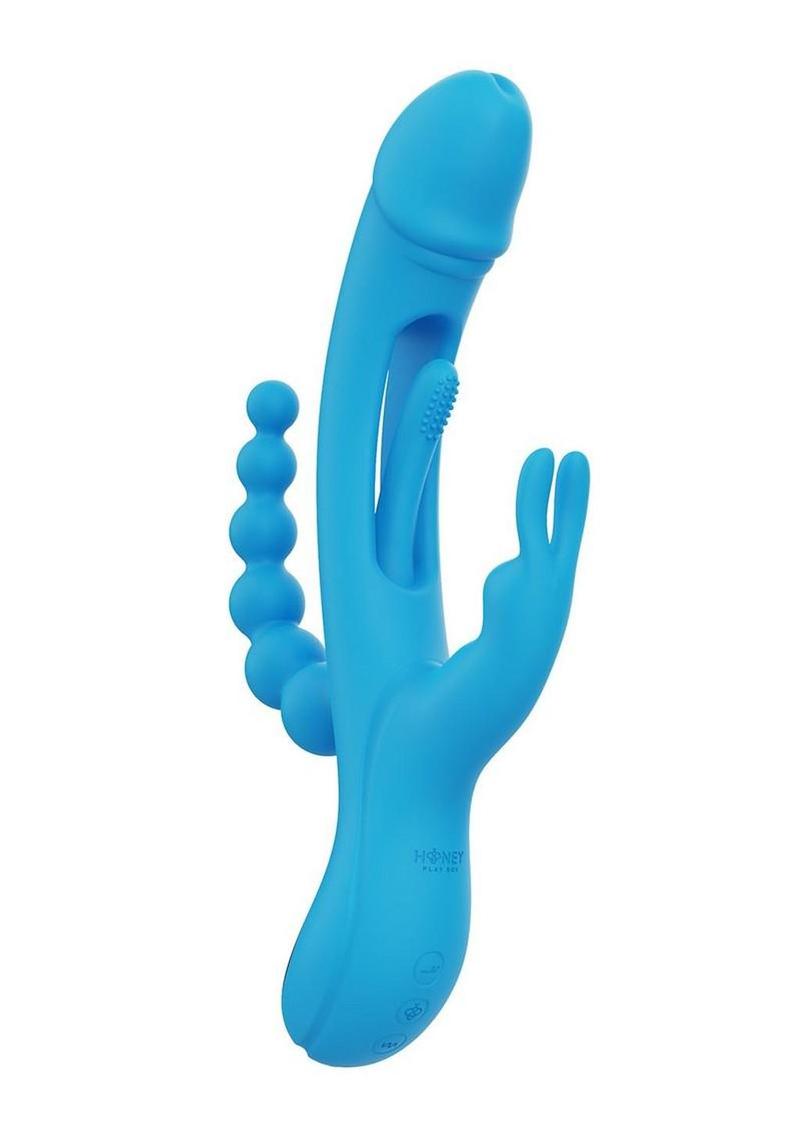 Trilux App-Controlled Silicone Rabbit Vibrator with Anal Beads