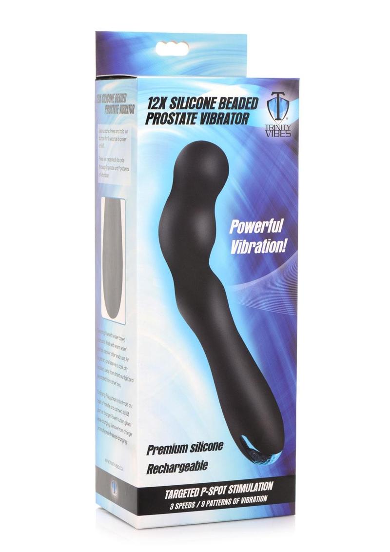 Trinity Vibes 12X Silicone Beaded Prostate Rechargeable Vibrator