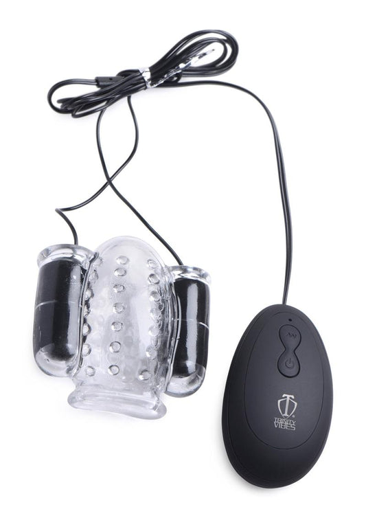 Trinity Men 20X Deluxe Dual Vibrating Head Teaser 3 Speeds 17 Patterns