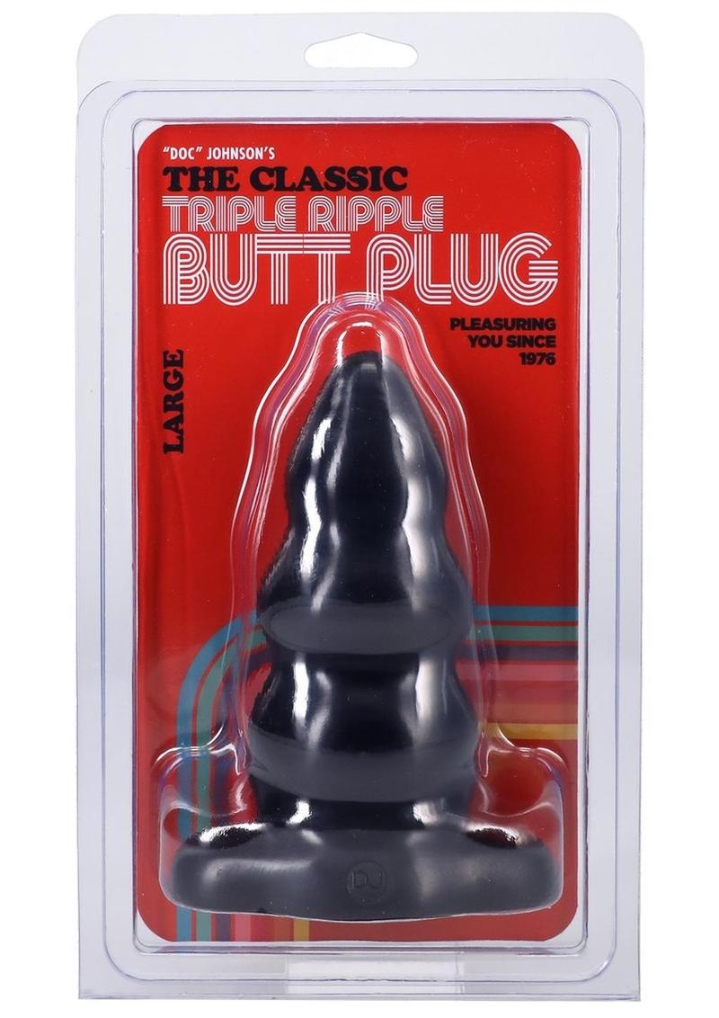 Doc Johnson Triple Ripple Butt Plug Classic Pleasure