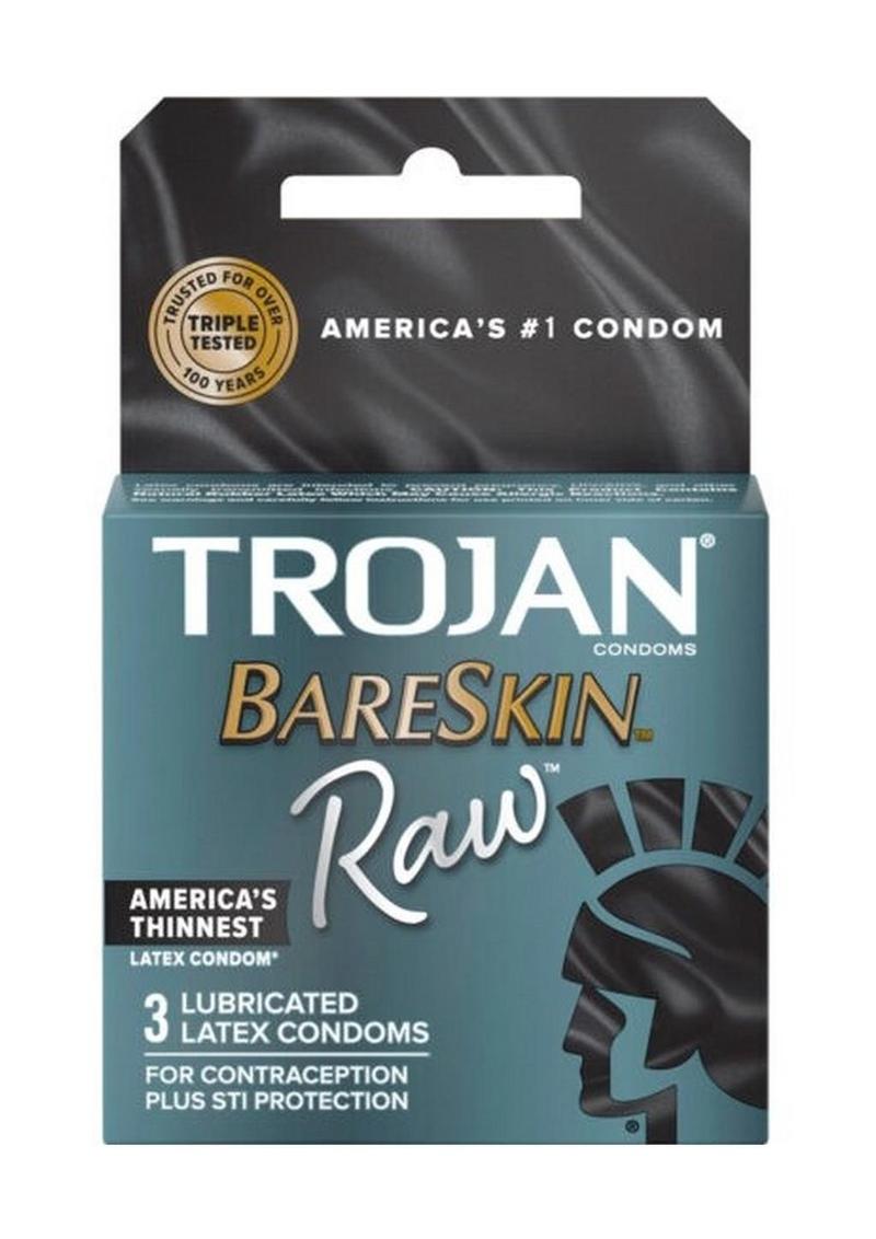 Trojan Bareskin Raw Lubricated Latex Condoms America’s Thinnest