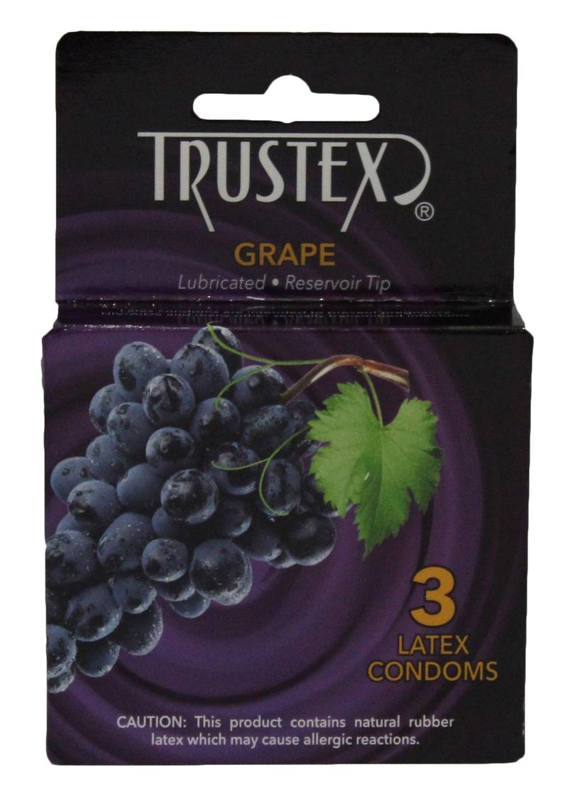 Trustex Grape Flavored Lubricated Reservoir Tip Condoms