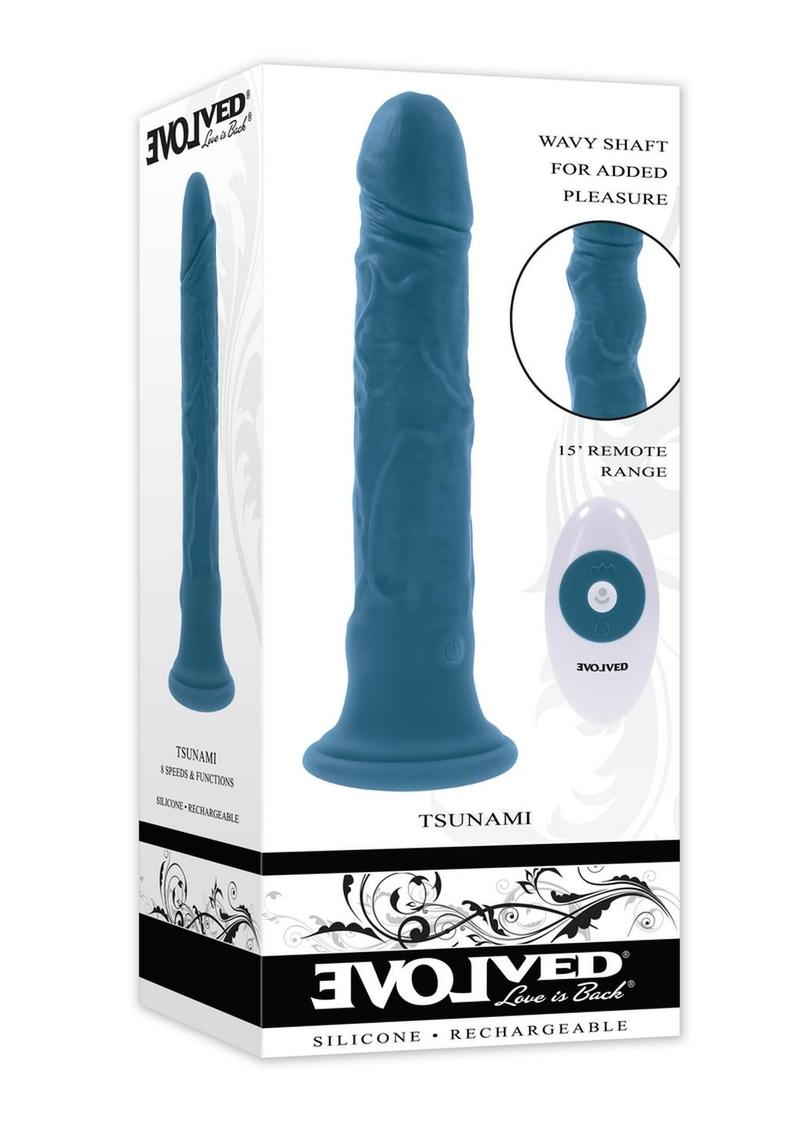 Tsunami Silicone Realistic Vibrator With Remote Control
