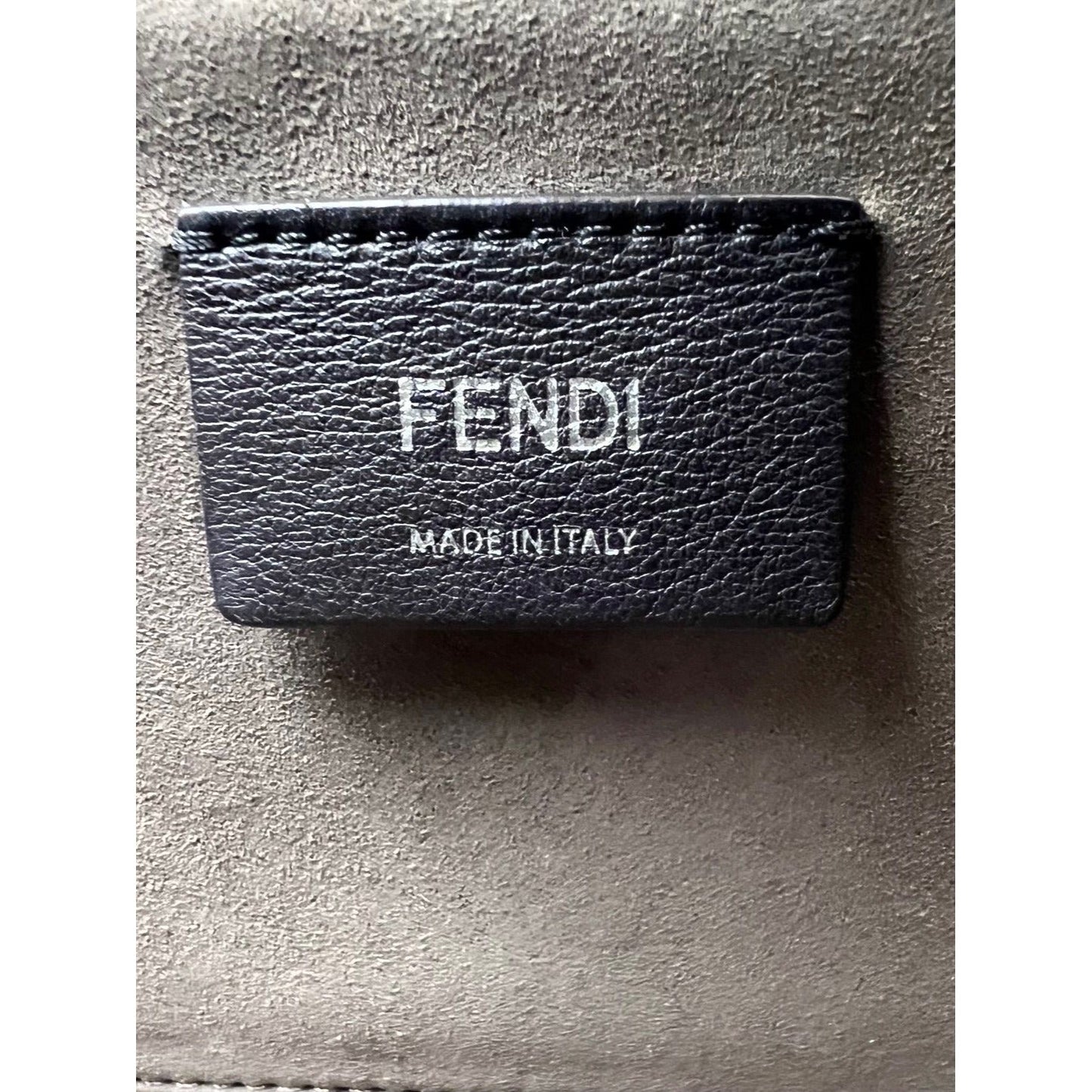 Fendi F Kan 1 Medium Blue Leather Shoulder Hand Bag