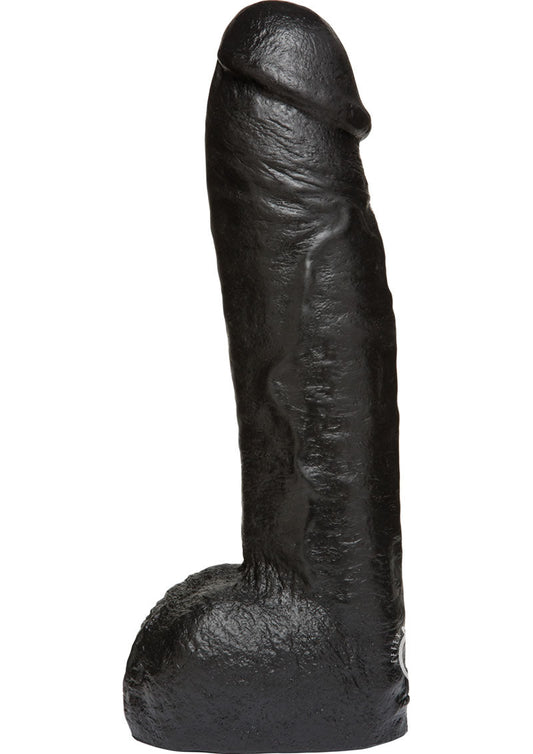 Vac-U-Lock Code Black Realistic Hung Dildo O-Ring Compatible