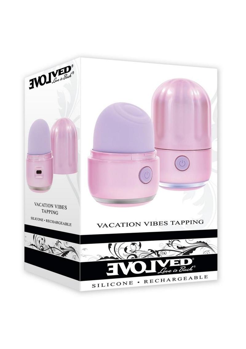 Vacation Vibes Tapping Rechargeable Silicone Discreet Vibrator