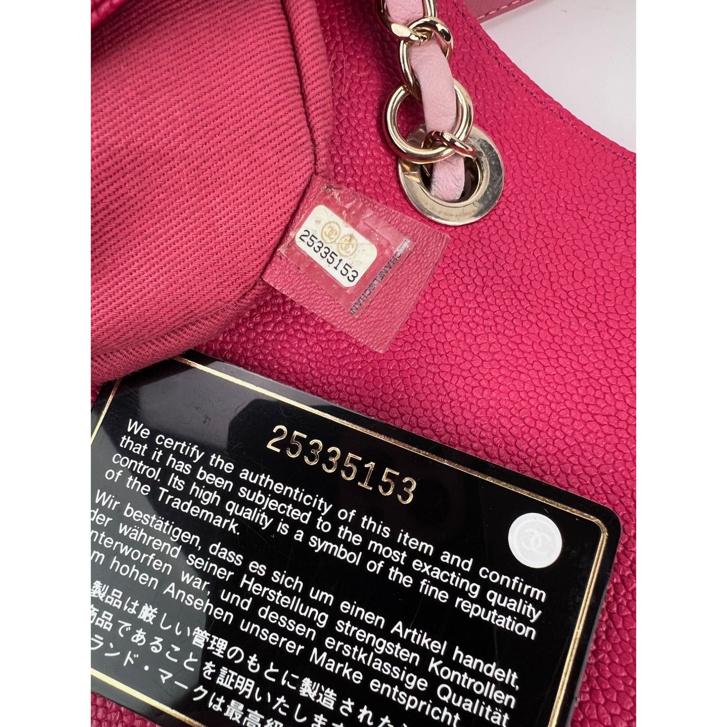 Chanel Paris-Cuba Medium Caviar Calfskin Thread Around Pink Flap Bag with top handle