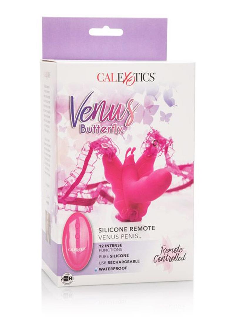 Venus Butterfly Silicone Strap-On with Remote 12 Functions