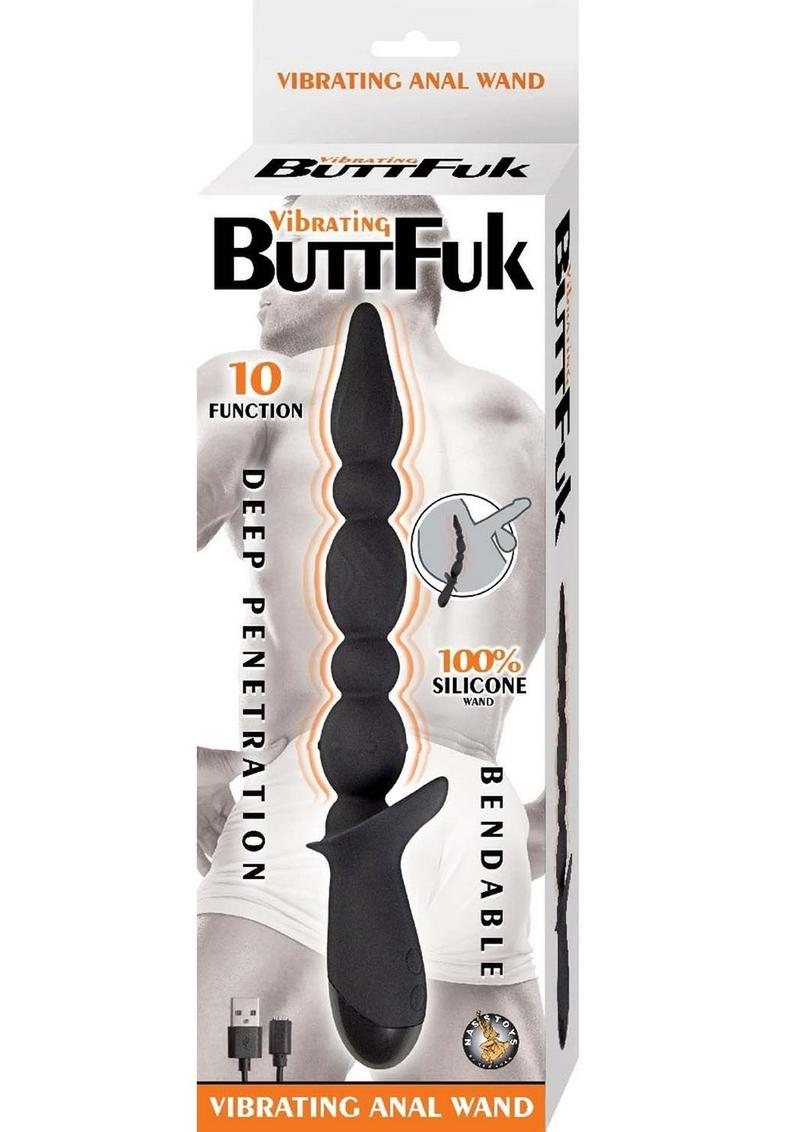 Vibrating ButtFuk Rechargeable Silicone Anal Wand 10 Functions